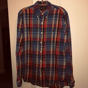 Ralph Lauren Men’s Long Sleeve Plaid Shirt Size Medium